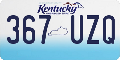 KY license plate 367UZQ