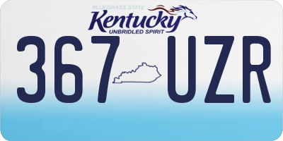 KY license plate 367UZR