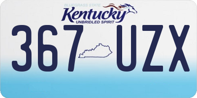 KY license plate 367UZX