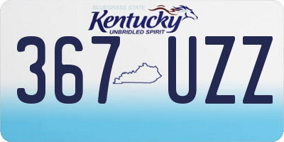KY license plate 367UZZ