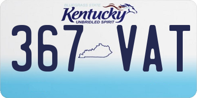 KY license plate 367VAT