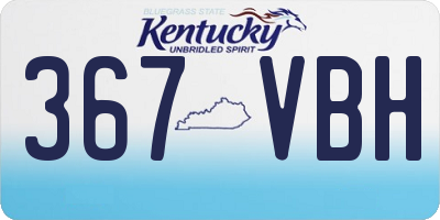 KY license plate 367VBH