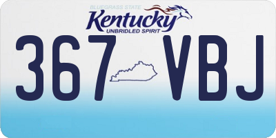 KY license plate 367VBJ