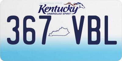 KY license plate 367VBL