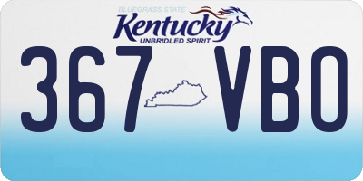 KY license plate 367VBO
