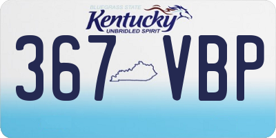 KY license plate 367VBP