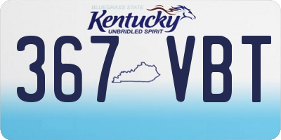 KY license plate 367VBT