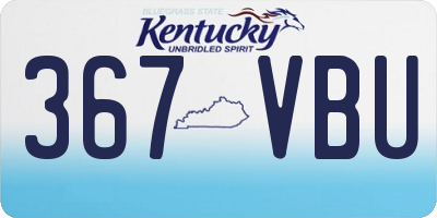 KY license plate 367VBU