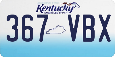 KY license plate 367VBX