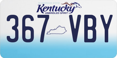 KY license plate 367VBY