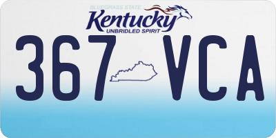 KY license plate 367VCA