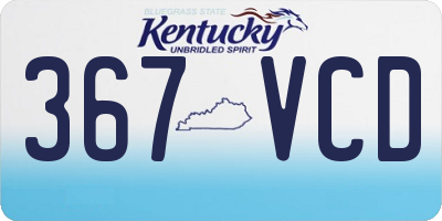 KY license plate 367VCD
