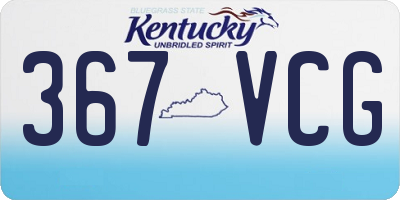 KY license plate 367VCG