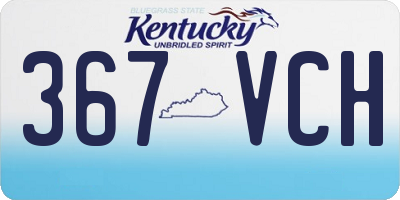 KY license plate 367VCH