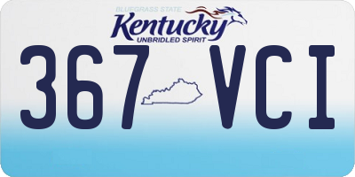 KY license plate 367VCI