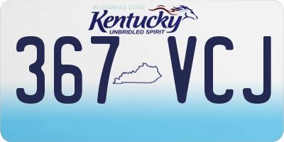 KY license plate 367VCJ