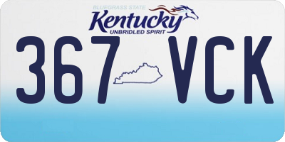 KY license plate 367VCK