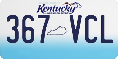KY license plate 367VCL