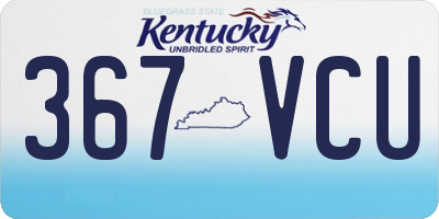 KY license plate 367VCU