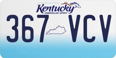 KY license plate 367VCV