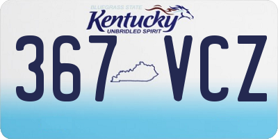 KY license plate 367VCZ