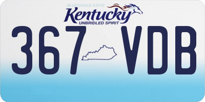 KY license plate 367VDB
