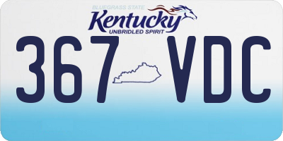 KY license plate 367VDC