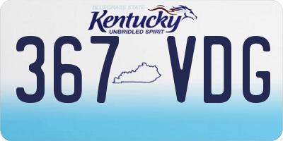 KY license plate 367VDG