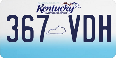 KY license plate 367VDH