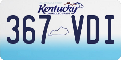 KY license plate 367VDI