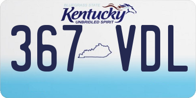 KY license plate 367VDL