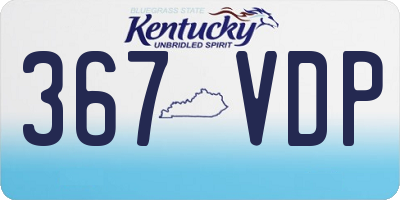 KY license plate 367VDP