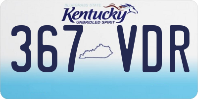 KY license plate 367VDR