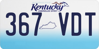 KY license plate 367VDT