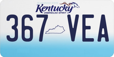 KY license plate 367VEA