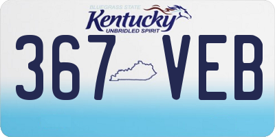 KY license plate 367VEB