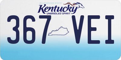 KY license plate 367VEI