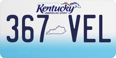 KY license plate 367VEL