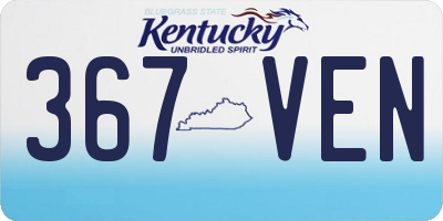 KY license plate 367VEN