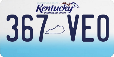 KY license plate 367VEO