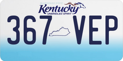 KY license plate 367VEP