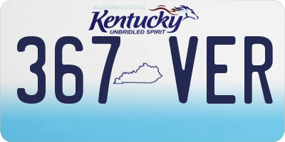 KY license plate 367VER