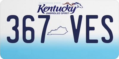 KY license plate 367VES