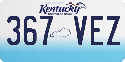 KY license plate 367VEZ