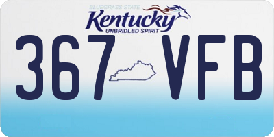 KY license plate 367VFB