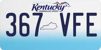 KY license plate 367VFE