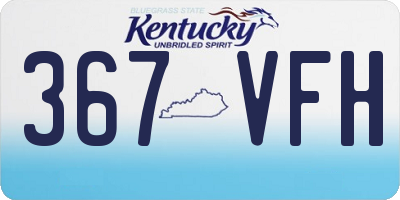 KY license plate 367VFH