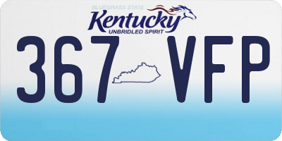 KY license plate 367VFP