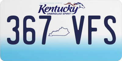 KY license plate 367VFS