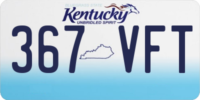 KY license plate 367VFT